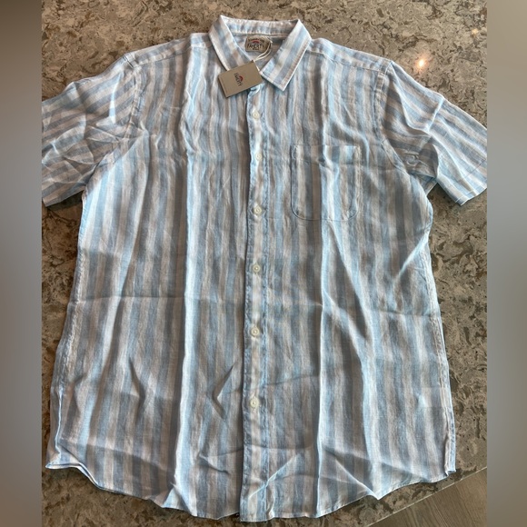 Faherty. Linen short sleeve button down. Size L. Never before worn. - Picture 3 of 4